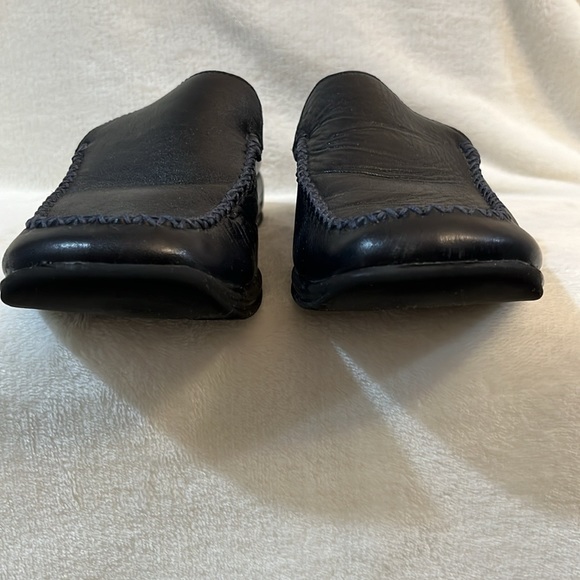 Bass Navy Leather Slide Mule Clog. Size 7 1/2. Excellent Condition - Picture 6 of 9